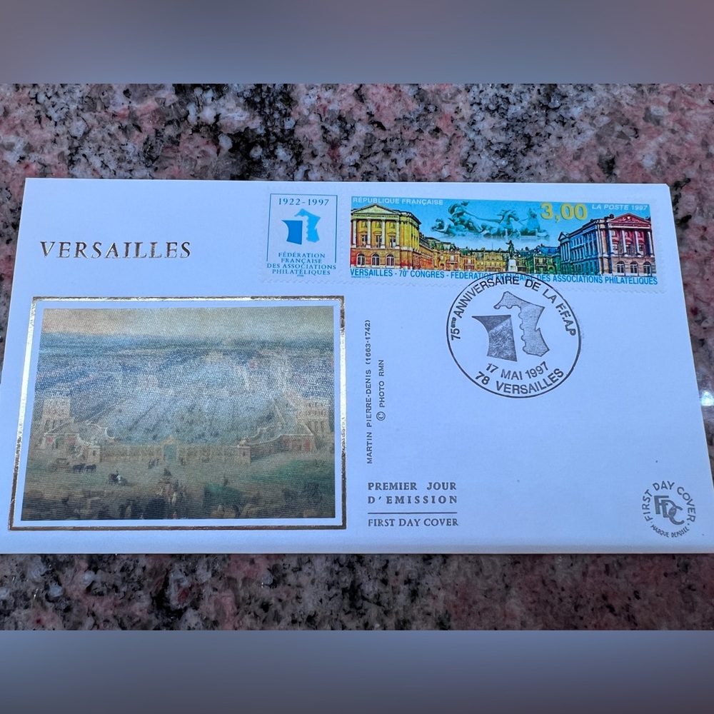 1997 Versailles First Day Cover Envelope